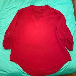 NWOT Red V-Neck Blouse